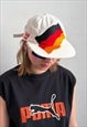 VINTAGE 90'S OLDSCHOOL GERMAN FLAG FLATCAP IN BEIGE