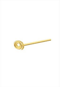 Spiral Sterling Silver Gold Plated Nose Stud