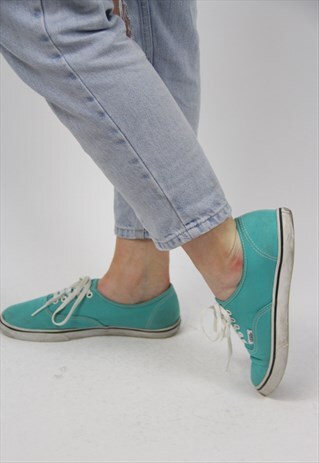 VINTAGE VANS TURQUOISE TRAINERS