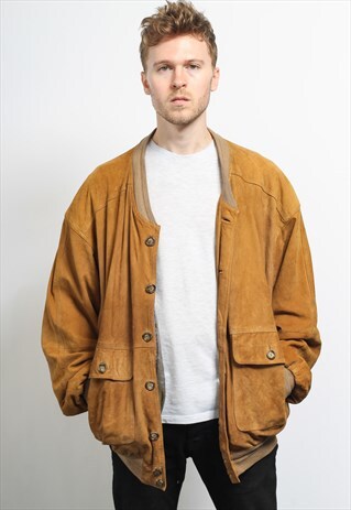 VINTAGE SUEDE BOMBER JACKET