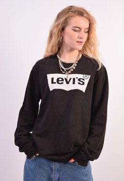 Vintage Levis Sweatshirt Jumper Black