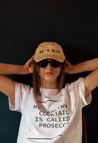 WHITE PROSECCO DIET T-SHIRT