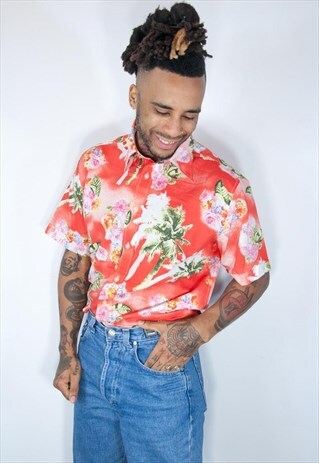 VINTAGE HAWAIIAN CRAZY PATTERNED SHIRT