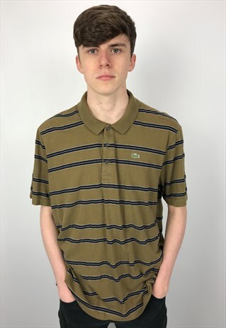 VINTAGE LACOSTE STRIPED POLO SHIRT