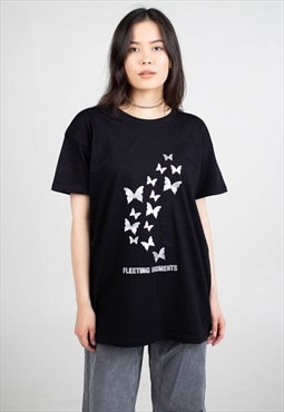 Reflective Butterfly Graphic T-shirt Aesthetic Y2K 90s 