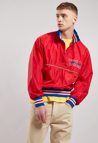 VINTAGE USA 1/4 ZIP WINDBREAKER JACKET