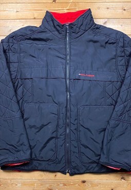 Vintage Tommy Hilfiger navy blue windstop jacket large 