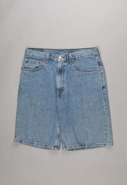 Classic Levi's Light Blue Mid Length High Wais Denim Shorts