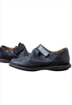 Vintage 2000s Y2K Loafers Trippen Black Leather Slip Ons 