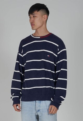 VINTAGE 90S TOMMY HILFIGER STRIPED JUMPER