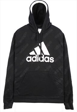 Vintage 90's Adidas Hoodie Hooded Spellout Logo Printed