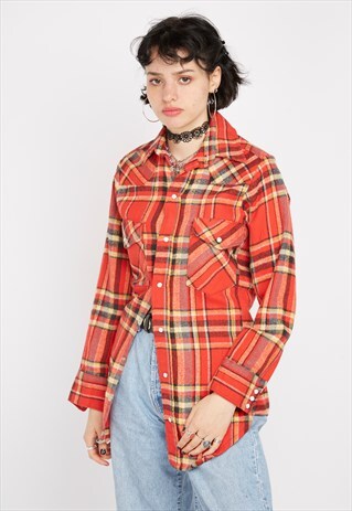 VINTAGE RED CHECK SHIRT