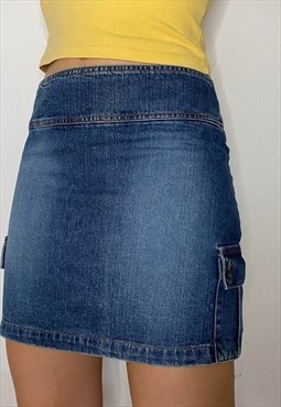 90s Y2K Vintage Denim Mini Skirt