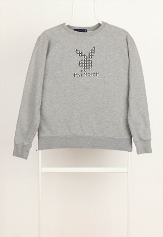 VINTAGE PLAYBOY LOGO SWEATSHIRT GREY
