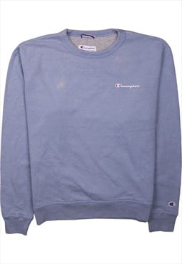 Vintage 90's Champion Sweatshirt Lightweight Crew Neck Blue