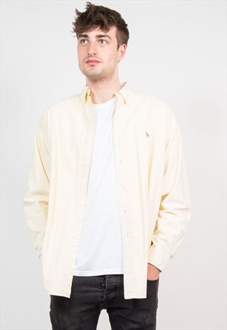 VINTAGE RALPH LAUREN PASTEL YELLOW SHIRT