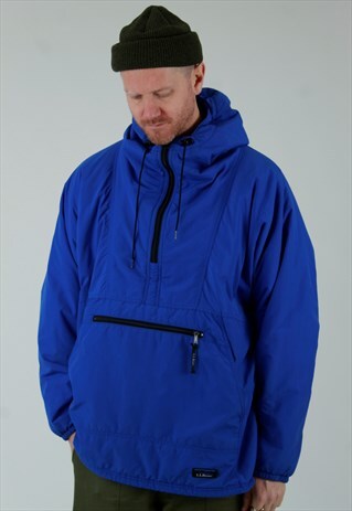 90S L.L BEAN INSULATED SMOCK 1/4 ZIP PULLOVER JACKET