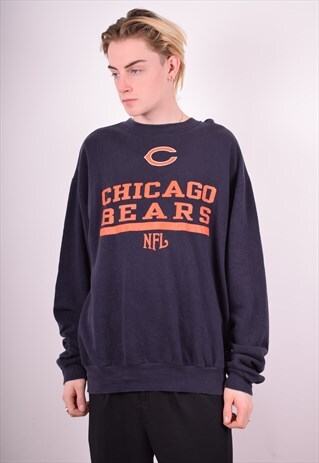 NFL MENS VINTAGE SWEATSHIRT JUMPER XL NAVY BLUE 90'S