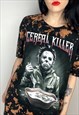 MICHAEL MYERS HALLOWEEN BLEACHED CUSTOM HORROR T-SHIRT