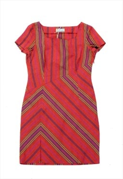 Missoni Dress Vintage Red Striped Square neckline