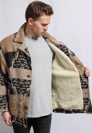 VINTAGE AZTEC SHERPA JACKET