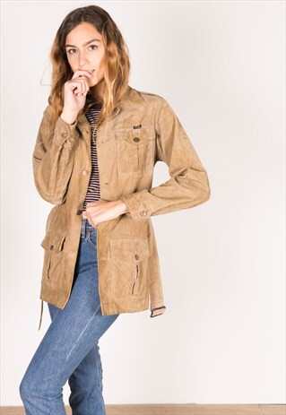 VINTAGE 80S COLOURED WRANGLER CORDUROY JACKET /R03548