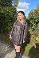 VINTAGE 90S Y2K BROWN GENUINE LEATHER TRENCH COAT