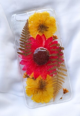 HANDMADE PHONE CASE/ PHONE COVER WITH REAL PRESSED FLOWERS