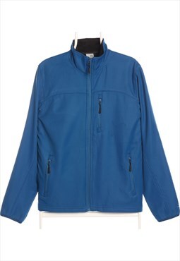 Vintage 90's Champion Windbreaker Coat Zip Up Waterproof Blu