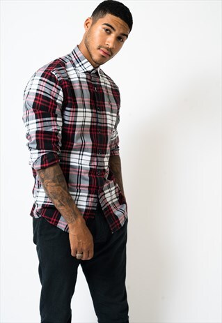 VINTAGE TOMMY HILFIGER CHEQUERED PATTERN SHIRT
