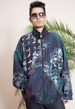 VINTAGE COLOURFUL SHELL JACKET / LIGHTWEIGHT WINDBREAKER