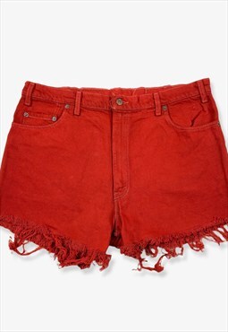 Vintage levi's 540 cut off denim shorts red w36 BV14599