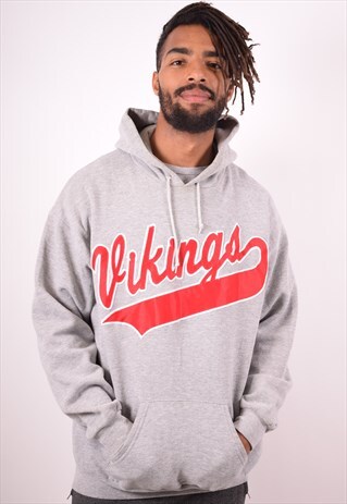 LEE MENS VINTAGE HOODIE JUMPER XL GREY 90S