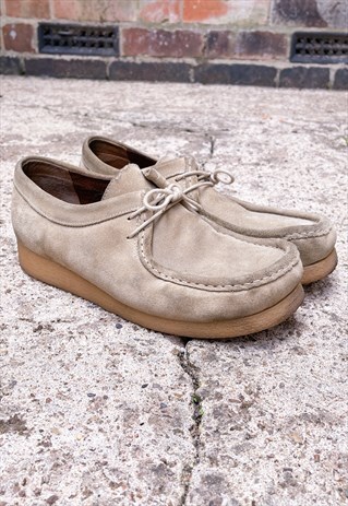 VINTAGE NEXT WALLABEE'S SUEDE BEIGE UK 8 SHOES