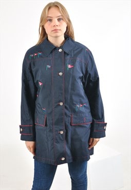 Vintage 90's windbreaker embroidered jacket