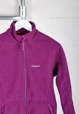 Vintage Berghaus Fleece in Purple Zip Up Hiking Jumper Small