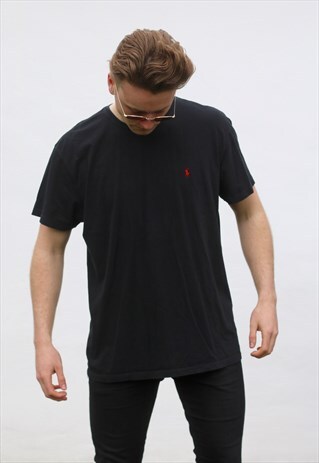 RALPH LAUREN POLO USA JET BLACK T SHIRT