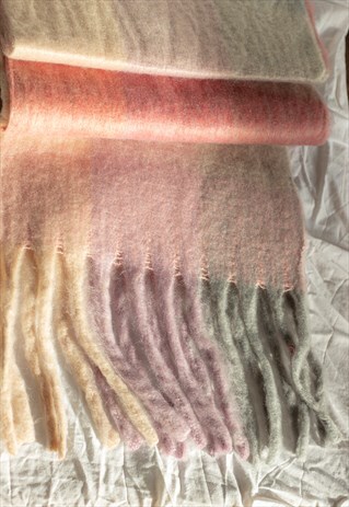 PINK TONES WARM WRAP SCARF