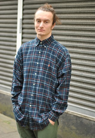 VINTAGE POLO RALPH LAUREN CHECKED BUTTON DOWN SHIRT