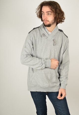 VINTAGE ADIDAS HOODIE IN GREY
