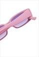 RETRO SQUARE SUNGLASSES FROM RECYCLED MATERIAL - CANDY PINK