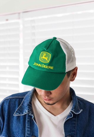 VINTAGE JOHN DEERE TRUCKER CAP LOGO 90S ONE SIZE 2.3