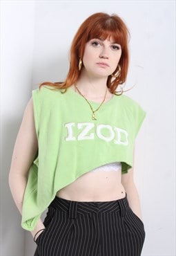 Vintage IZOD Reworked Cropped Sweatshirt Green