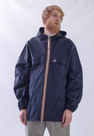 VINTAGE MENS K-WAY WINDBREAKER WATERPROOF JACKET