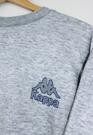 VINTAGE 90S KAPPA LOGO SWEATSHIRT GREY