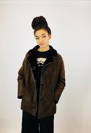 VINTAGE BROWN SHEARLING COAT