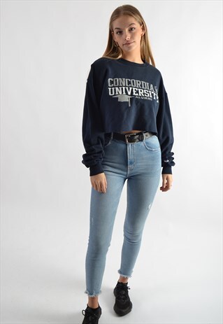 BLUE CHAMPION CROPPED JUMPER GJ4752
