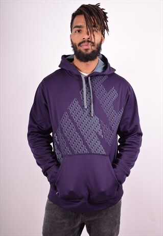 NIKE MENS VINTAGE HOODIE JUMPER MEDIUM PURPLE 90S