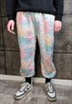 TIE-DYE BEAM JOGGERS GRADIENT LOOSE PAISLEY OVERALLS IN PINK