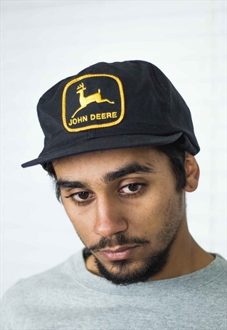VINTAGE JOHN DEERE K PRODUCTS CAP HAT LOGO 90S X 3.7